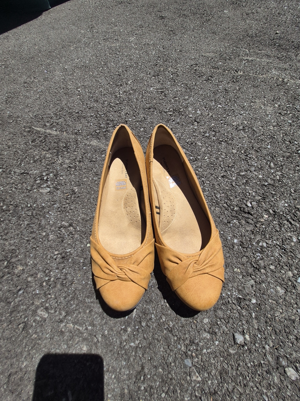 St. John's Bay Mustard Yellow Knot-Detail Ballet Flats